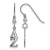 Rhodium Over Sterling Silver LogoArt Delta Zeta Small Dangle Earrings