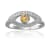 Yellow Citrine with Moissanite Rhodium Over Sterling Silver Evil Eye
Ring Evil Eye Jewelry