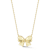 Rachel Zoe CZ Puffed Bow Pendant Necklace in 14K Gold Over Sterling Silver