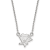 Rhodium Over Sterling Silver NHL LogoArt Pittsburgh Penguins Small Necklace