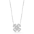 Sterling Statements Rhodium Over Sterling Silver CZ Four Leaf Clover Necklace
