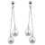 7-7.5mm White Cultured Freshwater Pearl Rhodium Over Sterling Silver Earrings