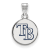 Rhodium Over Sterling Silver MLB LogoArt Tampa Bay Rays Brewers Enamel Pendant
