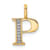 14K Yellow Gold Diamond Letter P Initial Pendant