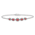 Rhodium Over 14k White Gold Marquise Ruby Bracelet