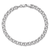 Rhodium Over 14k White Gold 4.5mm Diamond-Cut Double Link Charm Bracelet