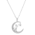 White Cubic Zirconia Rhodium Over Sterling Silver Cat Pendant 0.20ctw