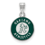 Rhodium Over Sterling Silver MLB LogoArt Oakland Athletics Enamel Pendant