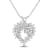 0.65ctw Diamond Heart Pendant with chain in 14k White Gold
