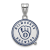 Rhodium Over Sterling Silver MLB LogoArt Milwaukee Brewers Enamel Pendant