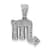 Rhodium Over 14K White Gold Diamond Scorpio Zodiac Pendant