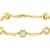 CZ Station Bracelet In 18K Gold Over Sterling Silver