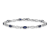 Rhodium Over 14k White Gold Diamond and Sapphire Bracelet