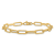 14K Yellow Gold Polished Textured Oval Link Bracelet