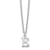 Rhodium Over Sterling Silver Cutout Letter E Initial Necklace