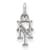 Rhodium Over Sterling Silver MLB New York Mets LogoArt Pendant