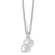 Rhodium Over Sterling Silver Letter G Initial Necklace