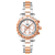 Duxot Accelero White Dial Rose Bezel Two-tone Stainless Steel Band
Chronograph Watch