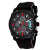 Oceanaut Men's Kryptonite Black/Gray Dial with Red Accents, Black Rubber
Strap Watch