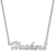 Rhodium Over Sterling Silver LogoArt University of Nebraska Huskers
Script Medium Pendant Necklace