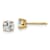 Certified White Lab-Grown Diamond G-H SI 14k Yellow Gold 4-Prong Stud
Earrings 1.00ctw