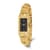 14k Yellow Gold Ladies Rectangular Black 15x31mm Dial Solid Nugget Watch