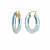 14K Yellow Gold Over Sterling Silver Flat Oval Hoops in Silver Color
Glitter and Blue