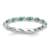 Sterling Silver Stackable Expressions Lab Created Emerald Ring 0.22ctw