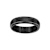 6mm Step-Edge Comfort Fit Band in Black Tungsten Carbide with Satin Finish