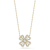 Sterling Statements 14K Yellow Gold Over Sterling Silver CZ Four Leaf
Clover Necklace