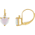 10K Yellow Gold Lab Created Opal and Diamond Heart Leverback Earrings 1.33ctw