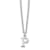Rhodium Over Sterling Silver Cutout Letter P  Initial Necklace