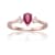 Ruby with White Sapphire Accents 14K Rose Gold Over Sterling Silver
Ring, 0.67ctw