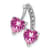 Rhodium Over 14k White Gold Lab Created Pink Sapphire and Diamond
2-Heart Pendant