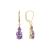 Lab Created Alexandrite Sapphire 18k Yellow Gold Over Silver June
Birthstone Earrings 3.89ctw