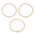 Initial K CZ Beaded Bracelet Set In 14K Gold Over Brass 0.13ctw