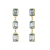 Blue Topaz 7x5mm Rectangular Octagonal 14K Yellow Gold Dangle Earrings