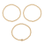 Initial Y CZ Beaded Bracelet Set In 14K Gold Over Brass 0.09ctw