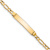 10k Yellow Gold Figaro Link ID Bracelet