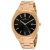 Christian Van Sant Men's Octavius Slim Black Dial, Rose Stainless Steel Watch