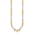 14K Two-tone Oval and Paperclip Link 34-inch Necklace