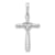 Rhodium Over 10k White Gold Diamond Cross with Heart Pendant