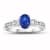 1.40ctw Oval Sapphire and Diamond Ring in 14k White Gold
