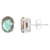 8x6mm Oval Labradorite Rhodium Over Sterling Silver Stud Earrings