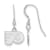 Rhodium Over Sterling Silver NHL Philadelphia Flyers LogoArt Dangle Earrings