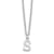 Rhodium Over Sterling Silver Cutout Letter S Initial Necklace