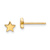 14k Yellow Gold Polished Star Stud Earrings