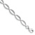Rhodium Over 10k White Gold 5mm Polished and Textured Oval Link Bracelet