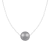10mm Gray Cultured Freshwater Pearl Sterling Silver Necklace