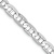 Rhodium Over 14k White Gold 5.25mm Solid Concave Mariner Chain